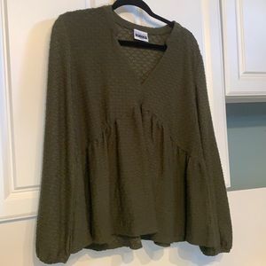 Sydney Gregory Medium Olive Green Stretch Top
